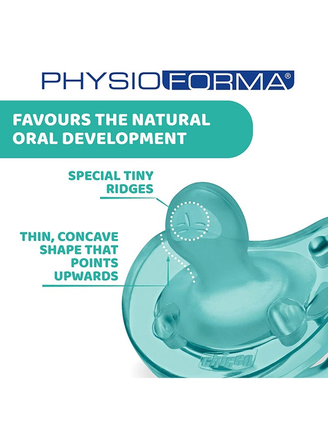 Chicco PhysioForma Soft Silicone Soother 6-16M 1Pc, Light Blue  - Image 4