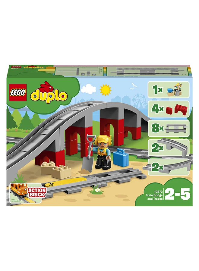 ليغو DUPLO Train Bridge And Tracks 10872 Construction Toy 2+ Years (26 Pieces) 2+ Years