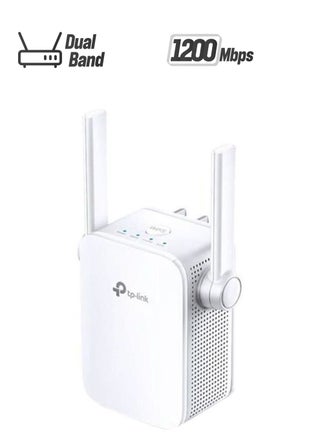 RE305 AC1200 Dual Band Wi-Fi Range Extender | 2.4GHz 300Mbps + 5GHz 867Mbps | IEEE 802.11a/b/g/n/ac | Signal Strength LED | Access Point Mode | Ethernet Port | WPS Button | Tether App Support | Universal Compatibility | Wall-Plug Design | Ideal for Home and Office Use White - pnsku/N21485312A/45/_/1741094070/c9918fd3-20d7-4274-a0d9-77a105bdd03c