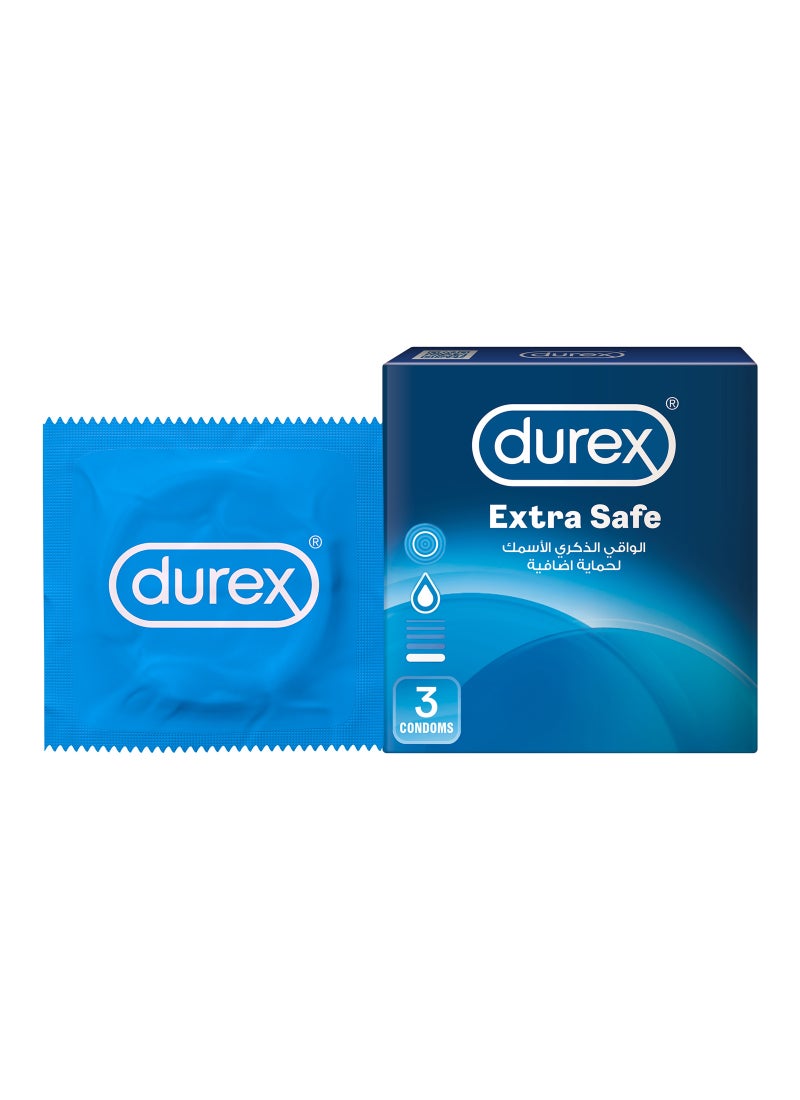 Durex Extra Safe Condom Pack of 3  - Image 1
