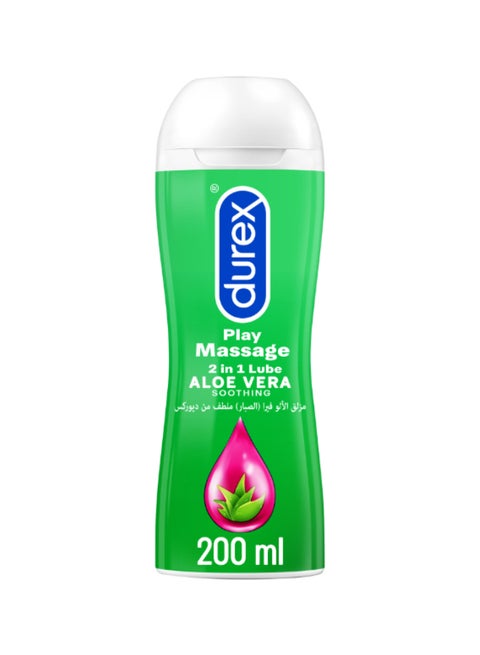 Play Massage 2 In 1 Lubricant Soothing Aloe Vera, Assorted 200ml
