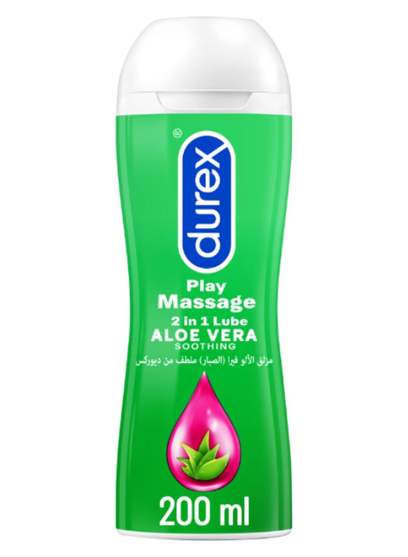 دوريكس بلاي مساج 2 في 1 زيت تشحيم مهدئ بالصبار، متنوع 200 مل - Image 1