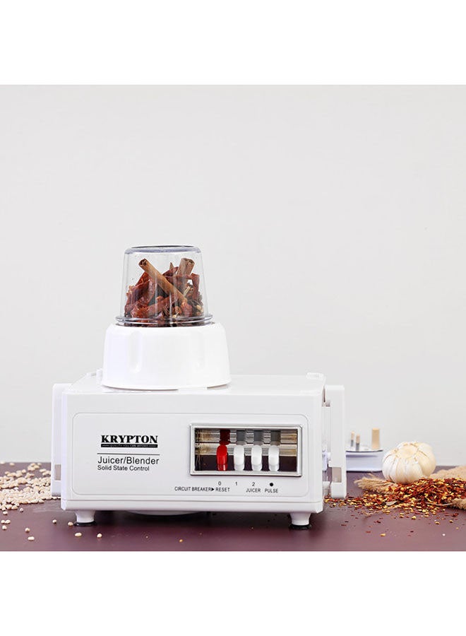 KRYPTON Multifunctional 4 In 1 Juicer and Food Processor, Blender, Chopper & Grinder With Big Capacity Jar, 2 Speed Control with Pulse Function, Overheat Protection and Stainless Steel Grater 1.8 L 650 W KNB6021NV White - Image 5