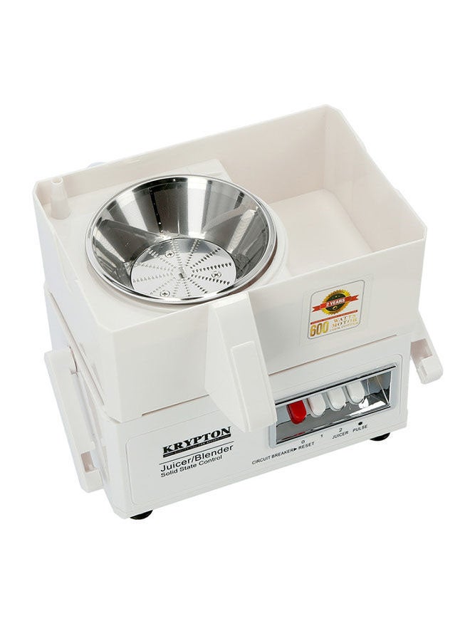 KRYPTON Multifunctional 4 In 1 Juicer and Food Processor, Blender, Chopper & Grinder With Big Capacity Jar, 2 Speed Control with Pulse Function, Overheat Protection and Stainless Steel Grater 1.8 L 650 W KNB6021NV White - Image 3