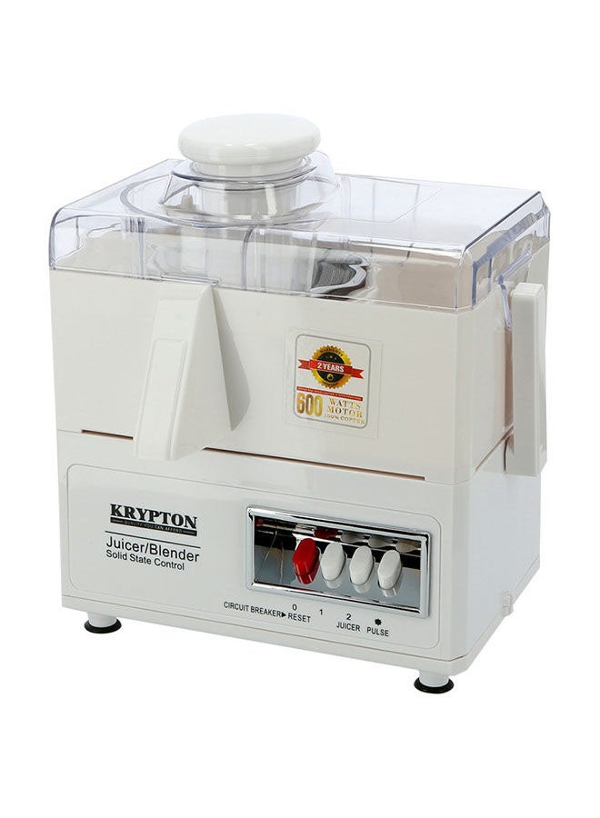 KRYPTON Multifunctional 4 In 1 Juicer and Food Processor, Blender, Chopper & Grinder With Big Capacity Jar, 2 Speed Control with Pulse Function, Overheat Protection and Stainless Steel Grater 1.8 L 650 W KNB6021NV White - Image 2