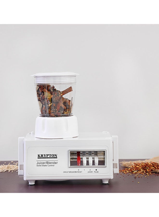 KRYPTON Multifunctional 4 In 1 Juicer and Food Processor, Blender, Chopper & Grinder With Big Capacity Jar, 2 Speed Control with Pulse Function, Overheat Protection and Stainless Steel Grater 1.8 L 650 W KNB6021NV White - Image 4