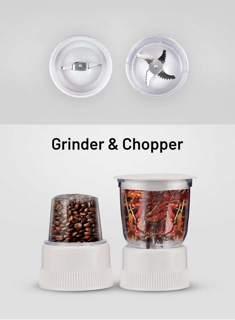 KRYPTON Multifunctional 4 In 1 Juicer and Food Processor, Blender, Chopper & Grinder With Big Capacity Jar, 2 Speed Control with Pulse Function, Overheat Protection and Stainless Steel Grater 1.8 L 650 W KNB6021NV White - Image 3