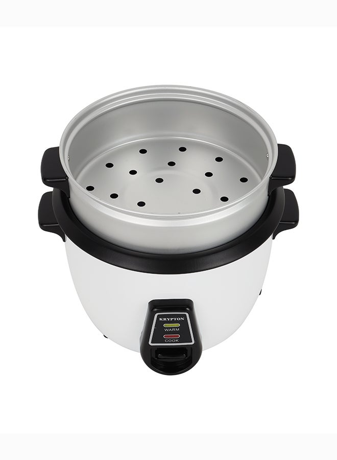 3-in-1 Electric Rice Cooker – Cook, Warm & Steam Functions, 1.0L Capacity, Non-Stick Pot, Tempered Glass Lid, Easy One-Touch Operation 1 L 400 W KNRC6055H White