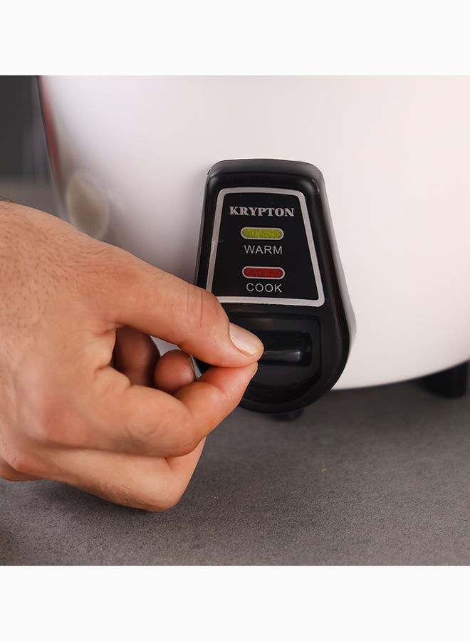 KRYPTON 3-in-1 Electric Rice Cooker – Cook, Warm & Steam Functions, 1.0L Capacity, Non-Stick Pot, Tempered Glass Lid, Easy One-Touch Operation 1 L 400 W KNRC6055H White - Image 5