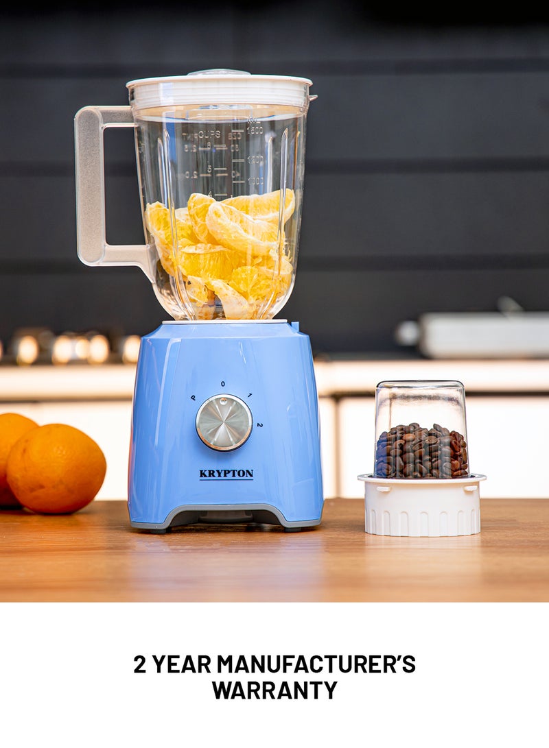 KRYPTON - 2-in-1 Blender with Unbreakable Jar 1.5 L 500 W KNB6074 Blue - Image 1