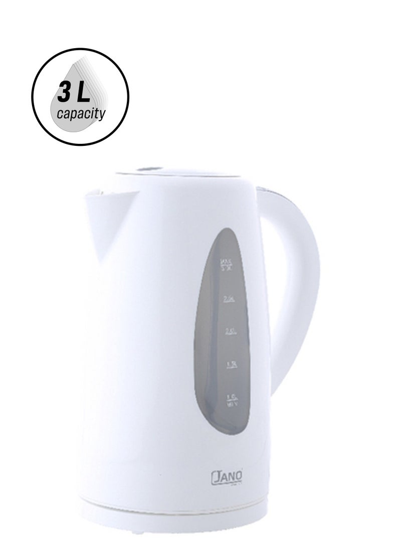 جانو غلاية كهربائية سعة 3 لترات 3 L JN1850 أبيض/رمادي