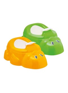 Chicco Duck Shape Anatomical Pottyv 18M+, Assorted: Green & Orange  - Image 1