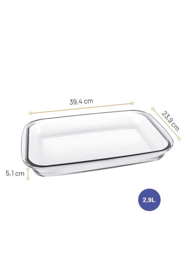 Marinex - 3-Piece Bakeware Pan Set Clear Small 1x1.6, Medium 1x2.2, Large 1x2.9Liters - Image 1