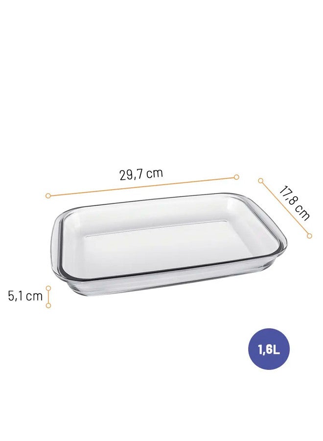 Marinex - 3-Piece Bakeware Pan Set Clear Small 1x1.6, Medium 1x2.2, Large 1x2.9Liters - Image 1