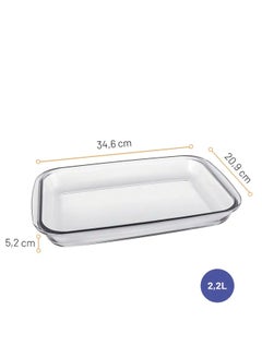 Marinex 3-Piece Bakeware Pan Set Clear Small 1x1.6, Medium 1x2.2, Large 1x2.9Liters  - Image 5