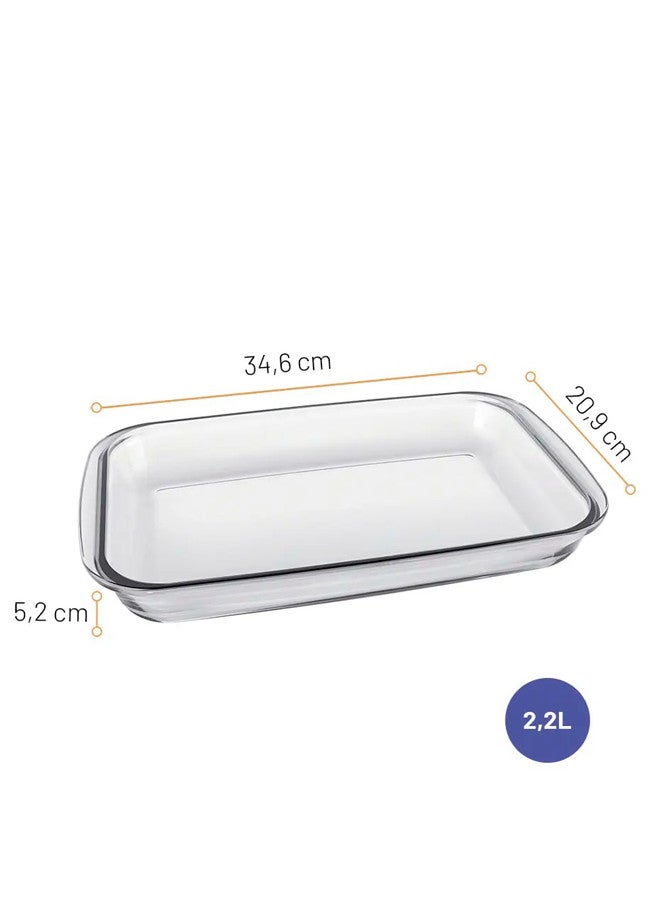 Marinex - 3-Piece Bakeware Pan Set Clear Small 1x1.6, Medium 1x2.2, Large 1x2.9Liters - Image 1