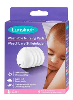 Lansinoh 4-Piece Washable Nursing Pad  - Image 1