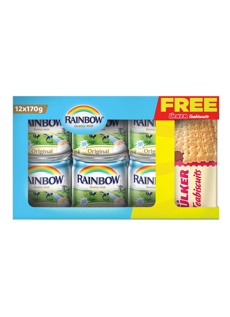 Rainbow Evaporated Milk 170grams Pack of 12 - Image 1