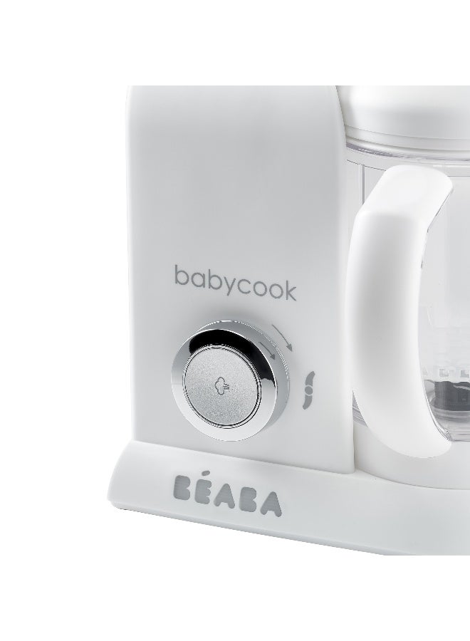BEABA Babycook Solo Baby Food Maker - 4 In 1 Baby Food Processor, Blender And Cooker - Soft Steamer Cooking - Quick - Food Diversification For Your Baby - White And Silver - Image 2
