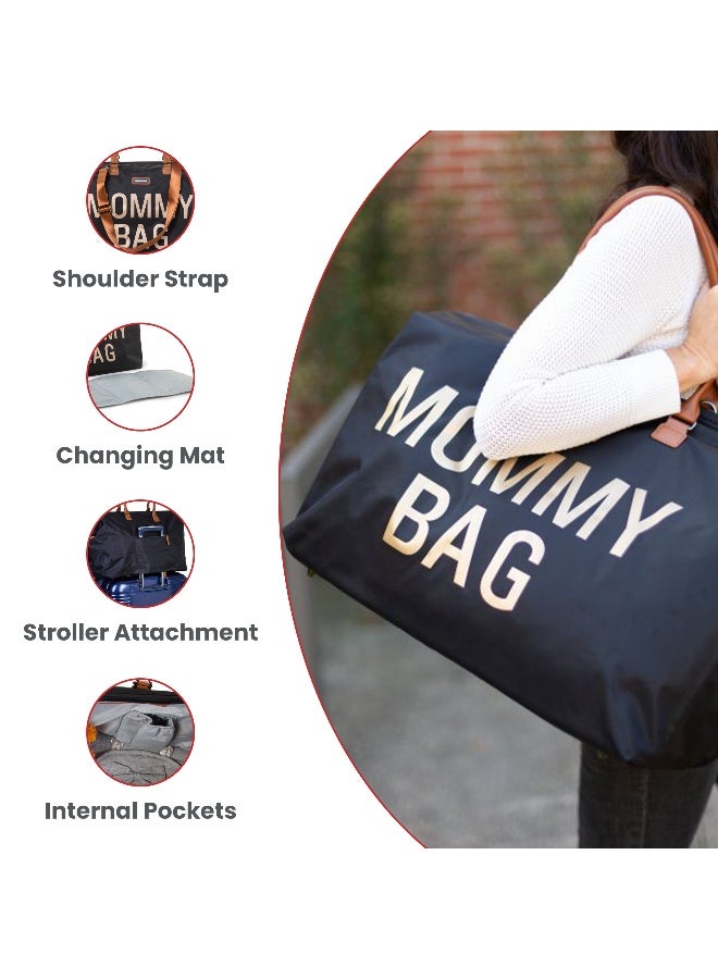 CHILDHOME Mommy Bag, Functional Large Baby Diaper Bag, Travel Hospital Bag For Baby Care - Image 4