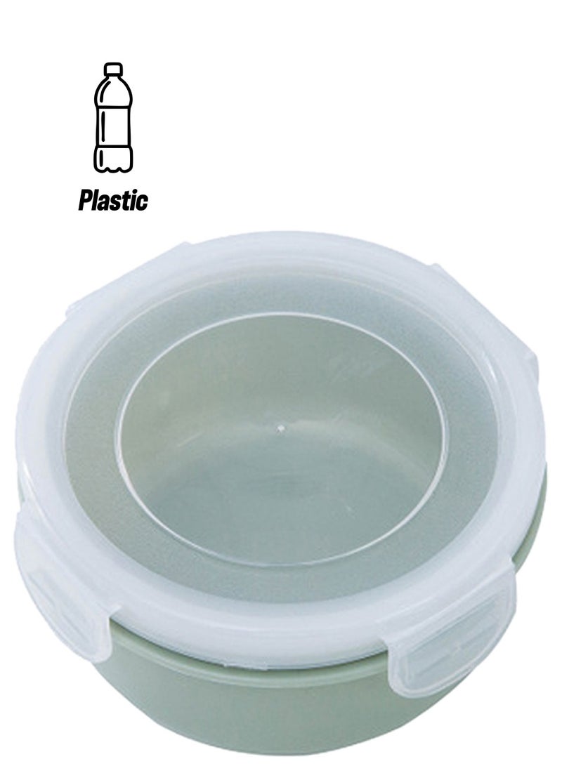 شاربدو علبة طعام مستديرة شفاف / أخضر