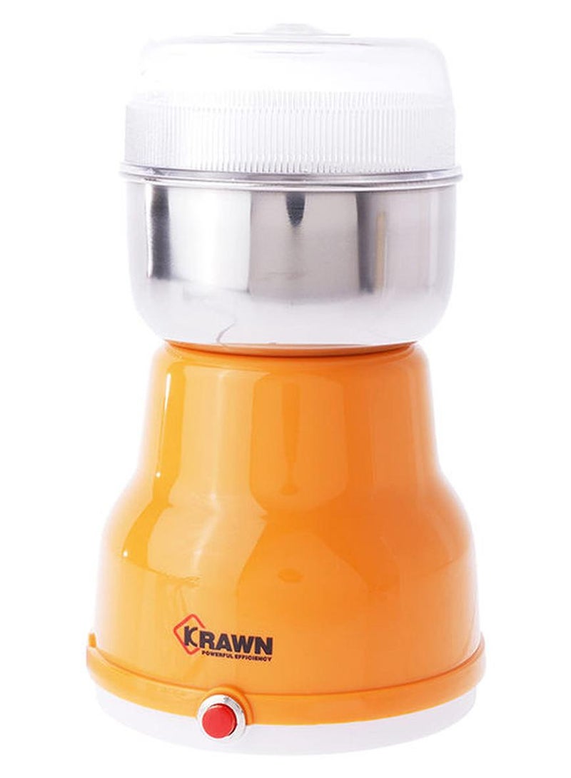 كراون مطحنة قهوة KRAWN-KB196 فضي / برتقالي  - نسخة أصلية 100 W KRAWN-KB196 فضي / برتقالي - Image 1