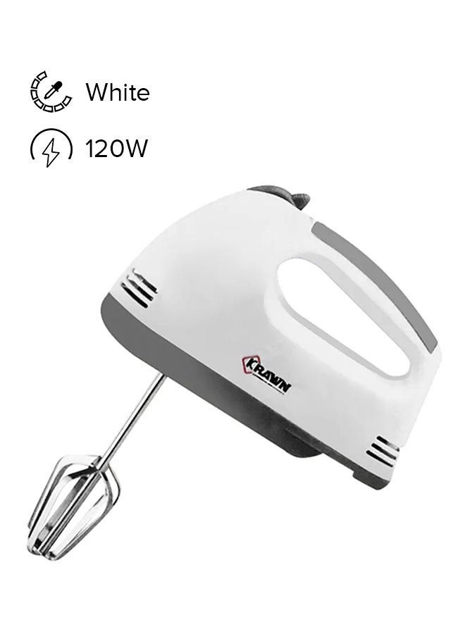 KRAWN 7-Speed Hand Mixer 120 W KW-49001 White - Image 1