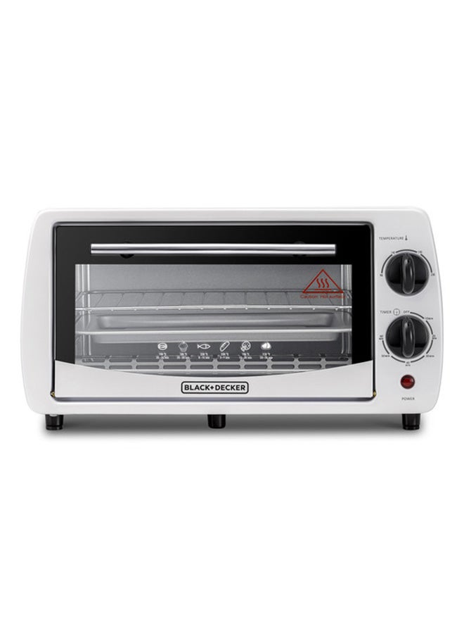 BLACK+DECKER Electric Oven Multifunction With Double Glass For Toasting/Baking/Broiling 9 L 800 W TRO9DG-B5 White - Image 1
