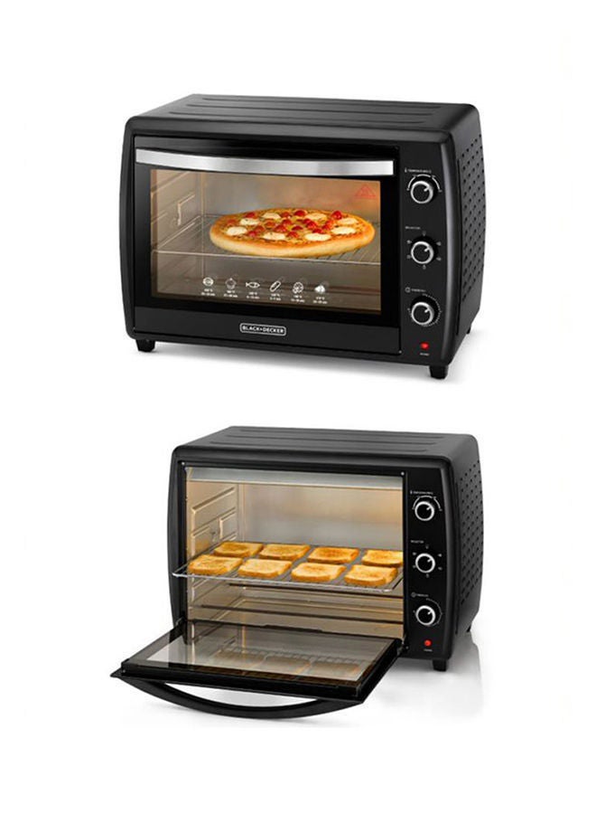 بلاك اند ديكر فرن توستر، ترموستات قابل للتعديل من 90-230°C، شواية مزدوجة مع التهوية، باب زجاجي للسلامة، وظيفة دوار، داخلية من الفولاذ المقاوم للصدأ ضد الصدأ، 70 L 2200 W TRO70RDG-B5 أسود - Image 5