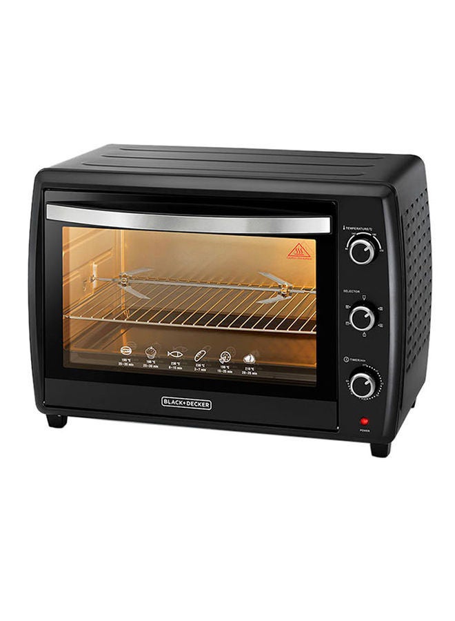 بلاك اند ديكر فرن توستر، ترموستات قابل للتعديل من 90-230°C، شواية مزدوجة مع التهوية، باب زجاجي للسلامة، وظيفة دوار، داخلية من الفولاذ المقاوم للصدأ ضد الصدأ، 70 L 2200 W TRO70RDG-B5 أسود - Image 3