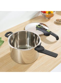 Tefal 2-Piece Secure 5 Pressure Cooker Combo Set Dishwasher Safe, Induction Compatible Base Silver 6, 4Liters  - Image 4