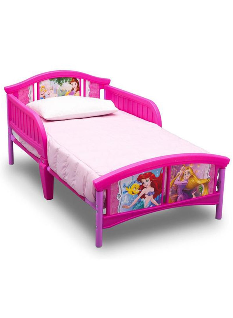 Delta CHILDREN - Disney Pixar Princess Children Plastic Toddler Bed With Soft And Comfortable Mattress - Image 1