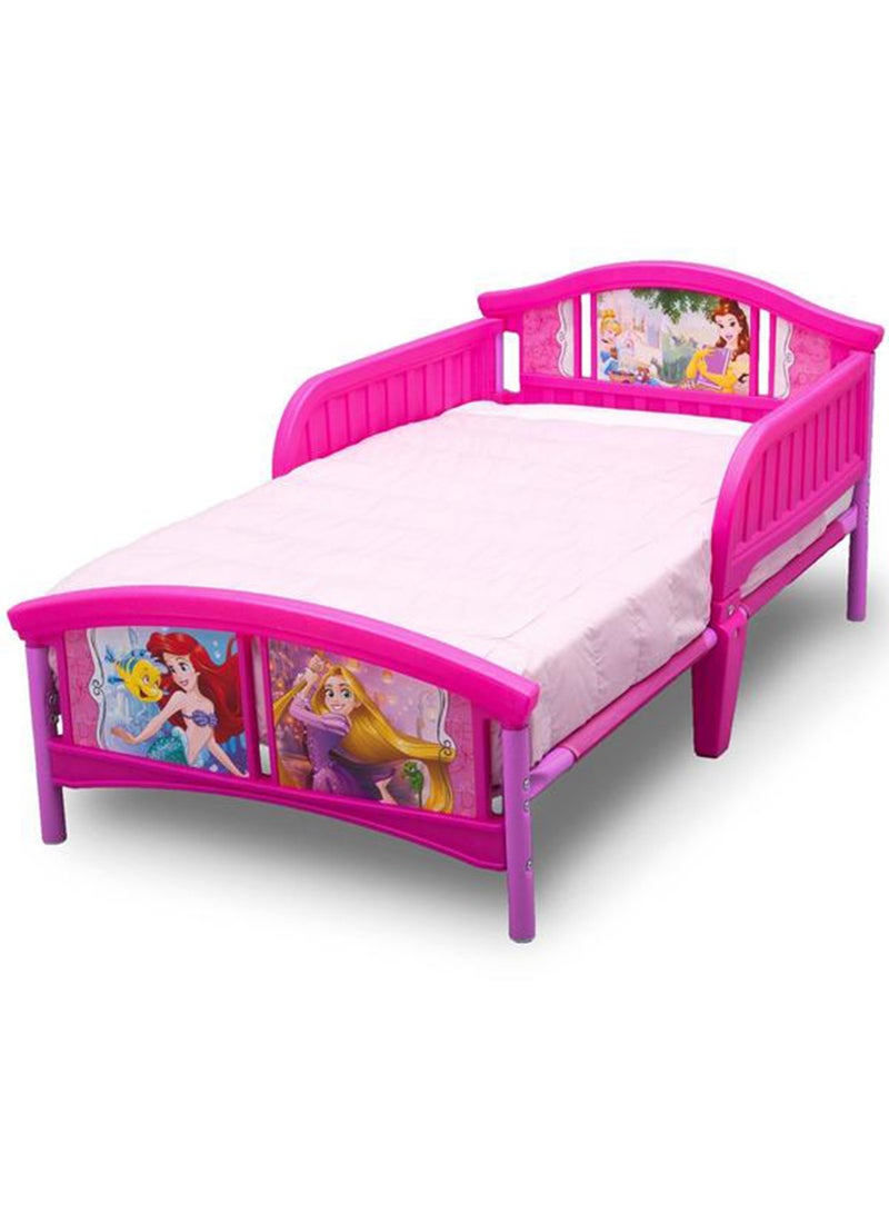 Delta CHILDREN - Disney Pixar Princess Children Plastic Toddler Bed With Soft And Comfortable Mattress - Image 1