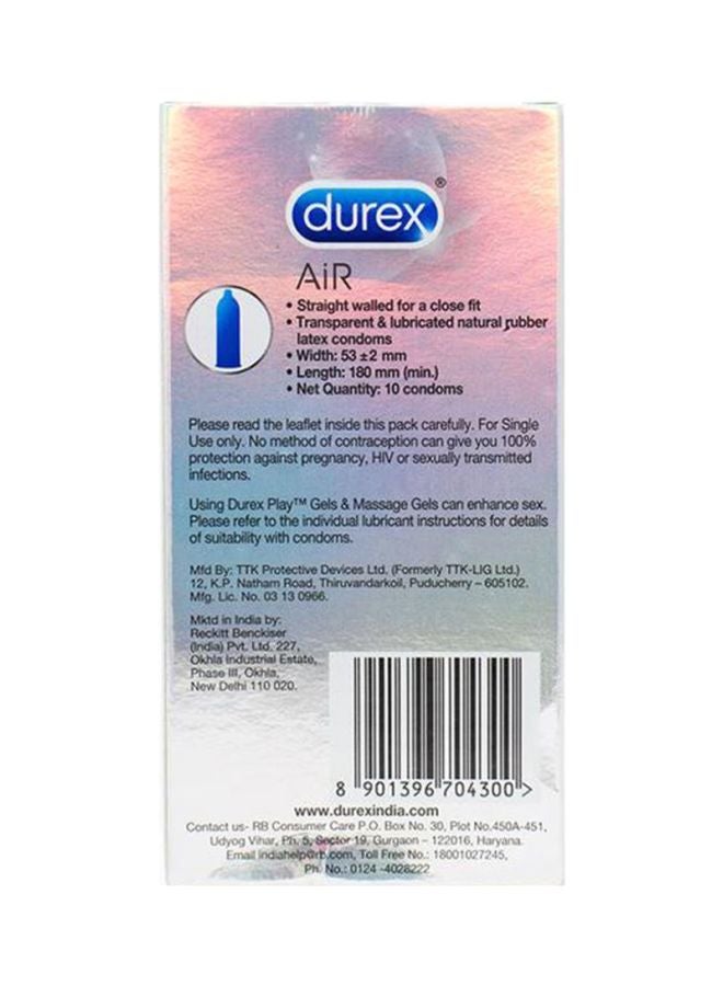 دوريكس عبوة واقيات ذكرية آير رقيقة للغاية من 10 قطع - Image 2