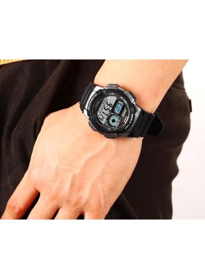 كاسيو ساعة يد شبابية رقمية مقاومة للماء طراز AE-1000W-1BVDF- قياس 44 مم - لون أسود للرجال - Image 5