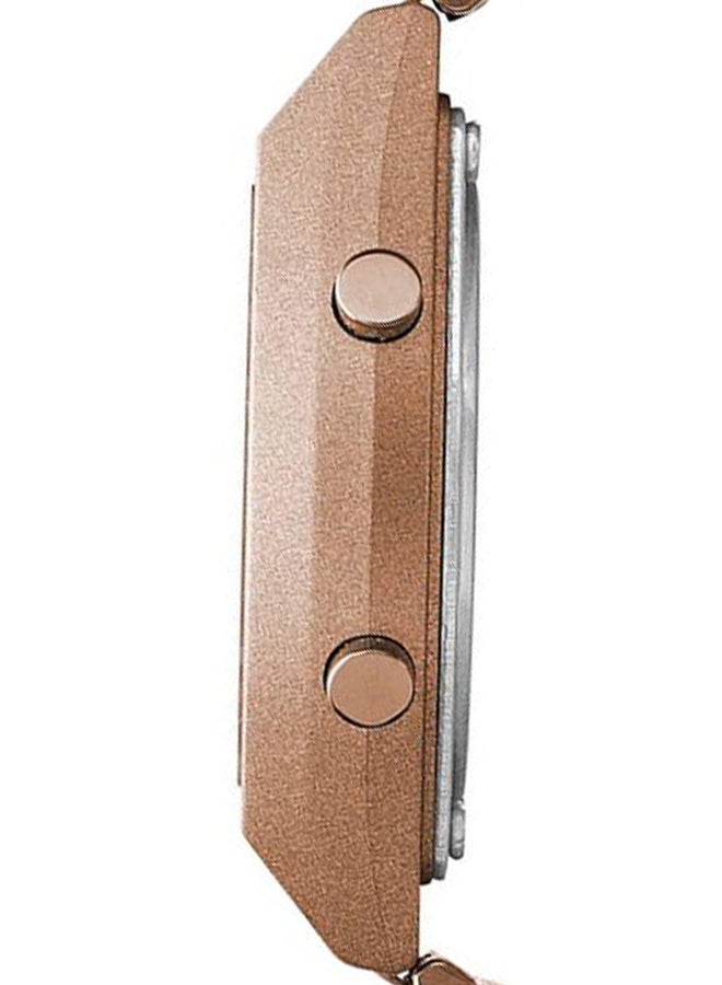 كاسيو ساعة يد رقمية مقاومة للماء من مجموعة فينتاج يوث طراز B640WC-5ADF - قياس 35 مم - لون ذهبي وردي للنساء - Image 5