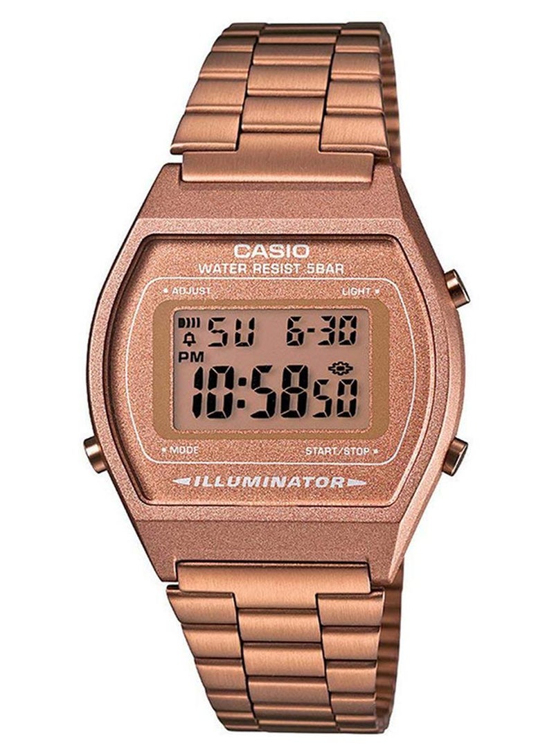 CASIO Women's Vintage Collection Youth Water Resistant Digital Watch B640WC-5ADF - 35 mm - Rose Gold - Image 1