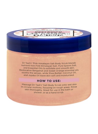 Pink Himalayan Salt Scrub to Restore & Replenish - Gently Exfoliates & Smoothes Skin with Bergamot & Sweet Orange Oils Pink 454grams - view 3