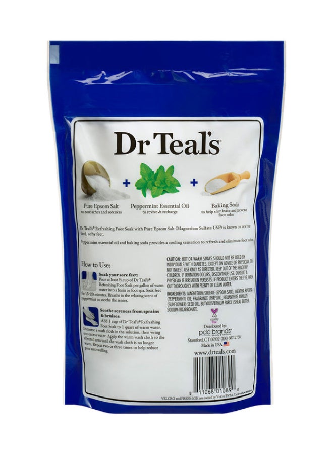 Dr Teal's Pure Epsom Salt Foot Soak With Cooling Peppermint 909grams  - Image 2