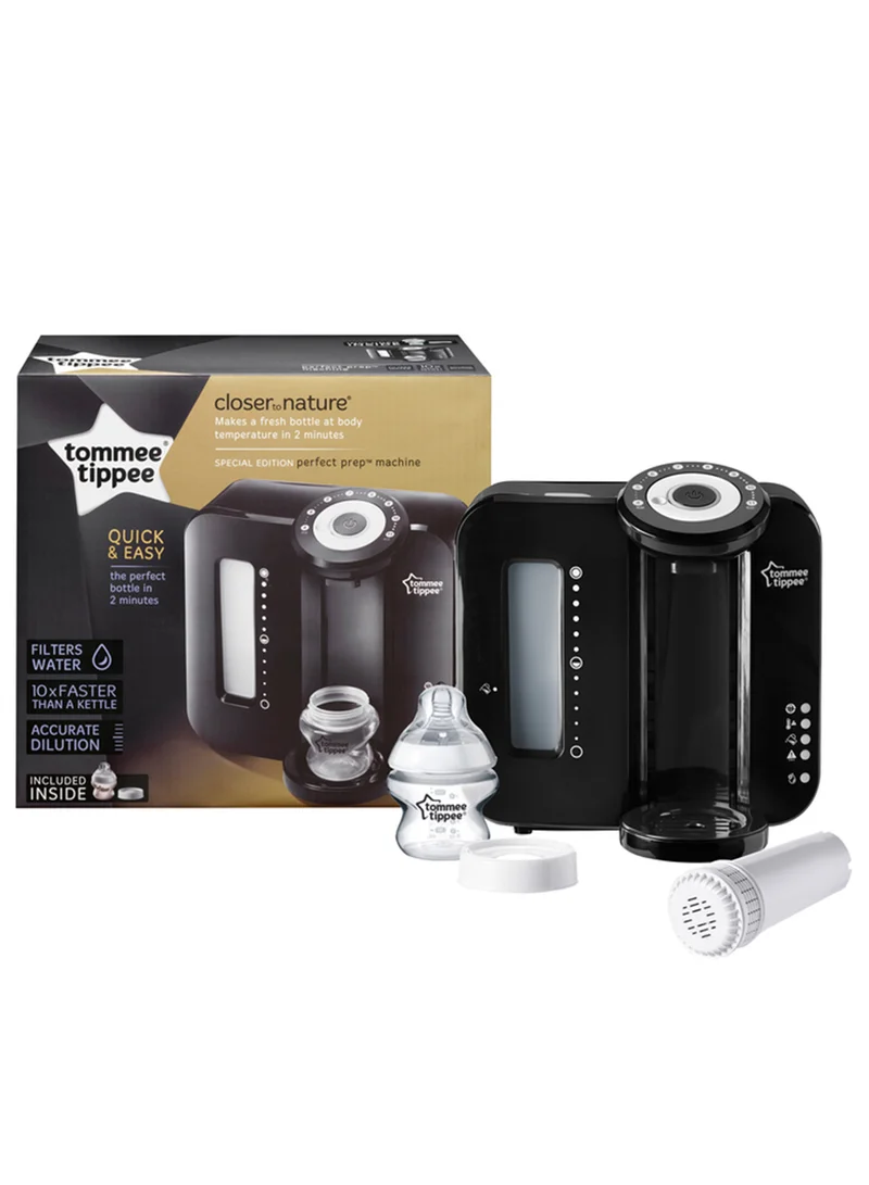 tommee tippee Perfect Prep Machine, Instant And Fast Baby Bottle Maker With Antibacterial Filter, Black