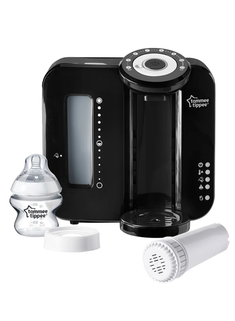 tommee tippee Perfect Prep Machine, Instant And Fast Baby Bottle Maker With Antibacterial Filter, Black