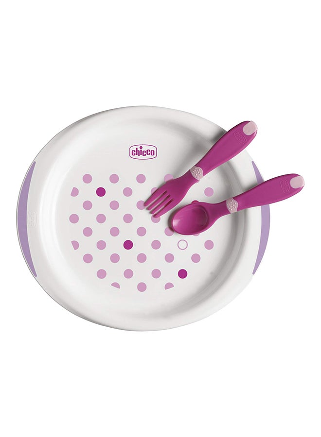 Chicco - Dish Set 12M+ Assorted: Pink - Image 1