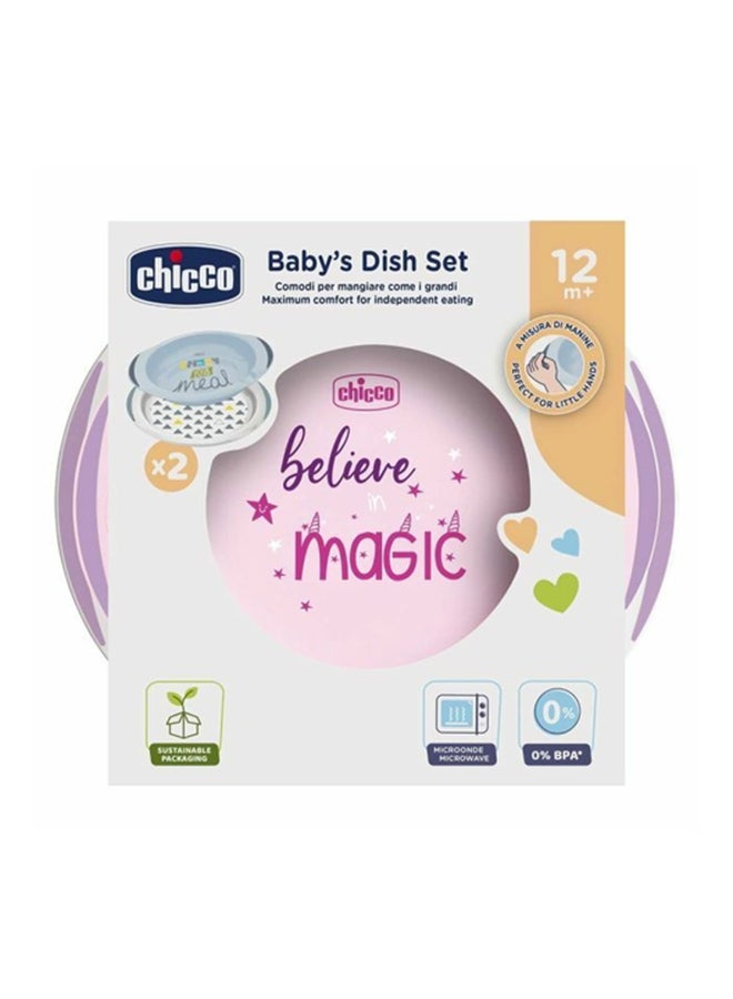 Chicco - Dish Set 12M+ Assorted: Pink - Image 1