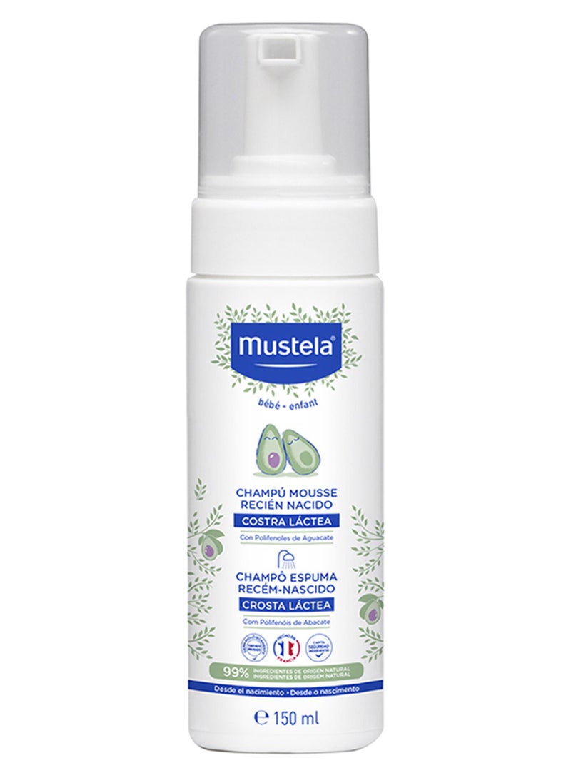Mustela Natural Origin Foam Shampoo With Avocado Polyphenols for Newborns, 150ml - Image 1