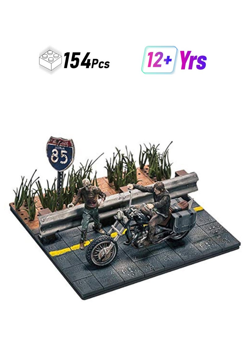 McFarlane Toys 154-Piece The Walking Dead TV Daryl Dixon With Chopper Building Set 14525 154