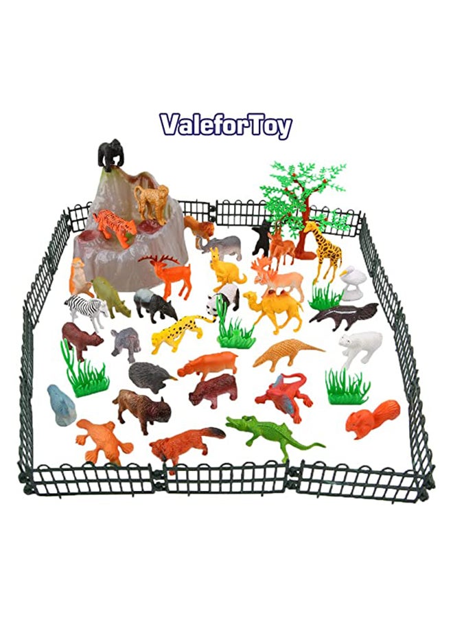 ValeforToy 54-Piece Jungle Animals Figure Toys Set Non Toxic Multicolored 3+ Year cm - Image 4
