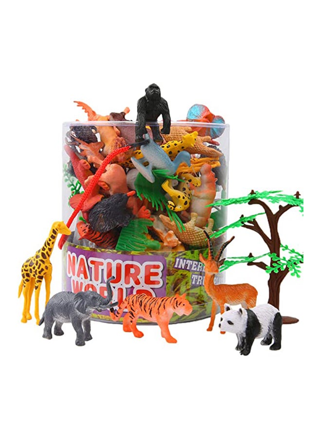 ValeforToy 54-Piece Jungle Animals Figure Toys Set Non Toxic Multicolored 3+ Year cm - Image 3
