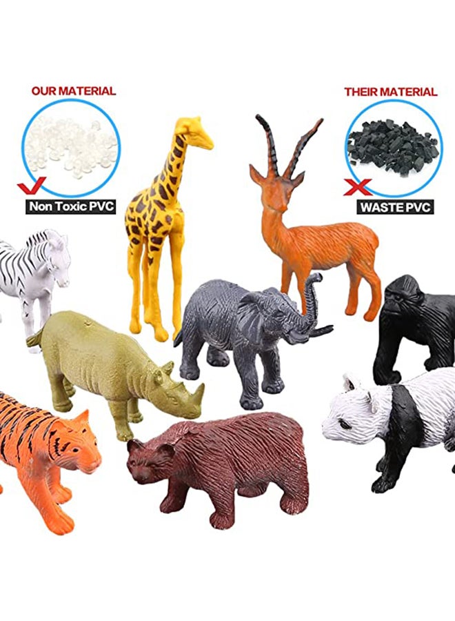 ValeforToy 54-Piece Jungle Animals Figure Toys Set Non Toxic Multicolored 3+ Year cm - Image 5