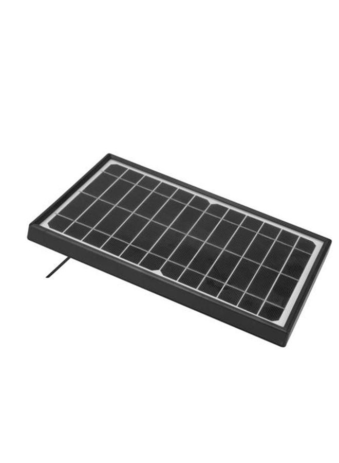 GEEPAS - Rechargeable Power Station- GPS5593N| 7000 mAh Rechargeable Lead-Acid Battery, 4 Pieces 5W Bulbs With Solar Panel | Perfect Emergency Backup For Home, Travel, Camping And More Black - Image 1