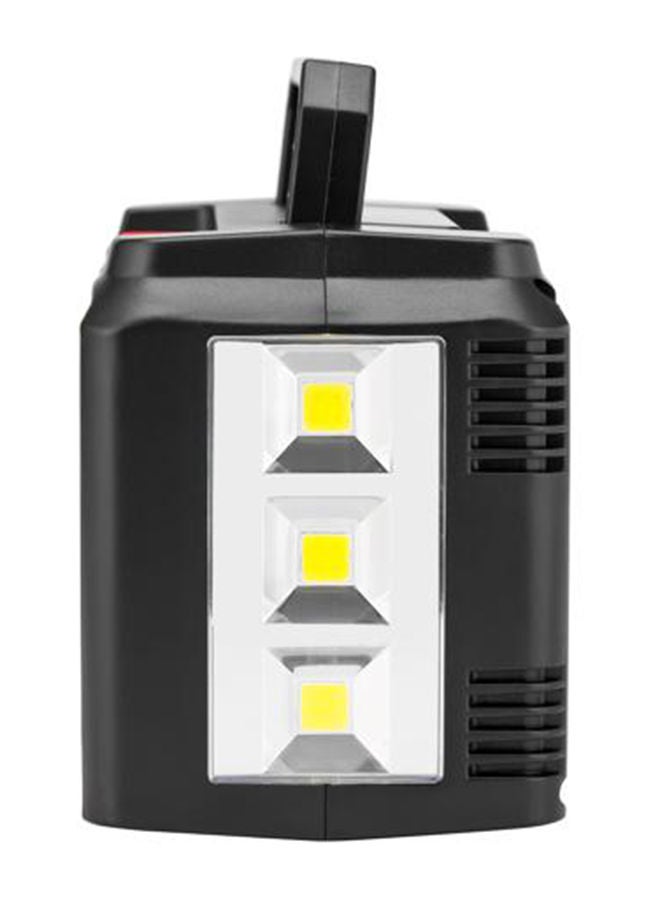 GEEPAS - Rechargeable Power Station- GPS5593N| 7000 mAh Rechargeable Lead-Acid Battery, 4 Pieces 5W Bulbs With Solar Panel | Perfect Emergency Backup For Home, Travel, Camping And More Black - Image 1
